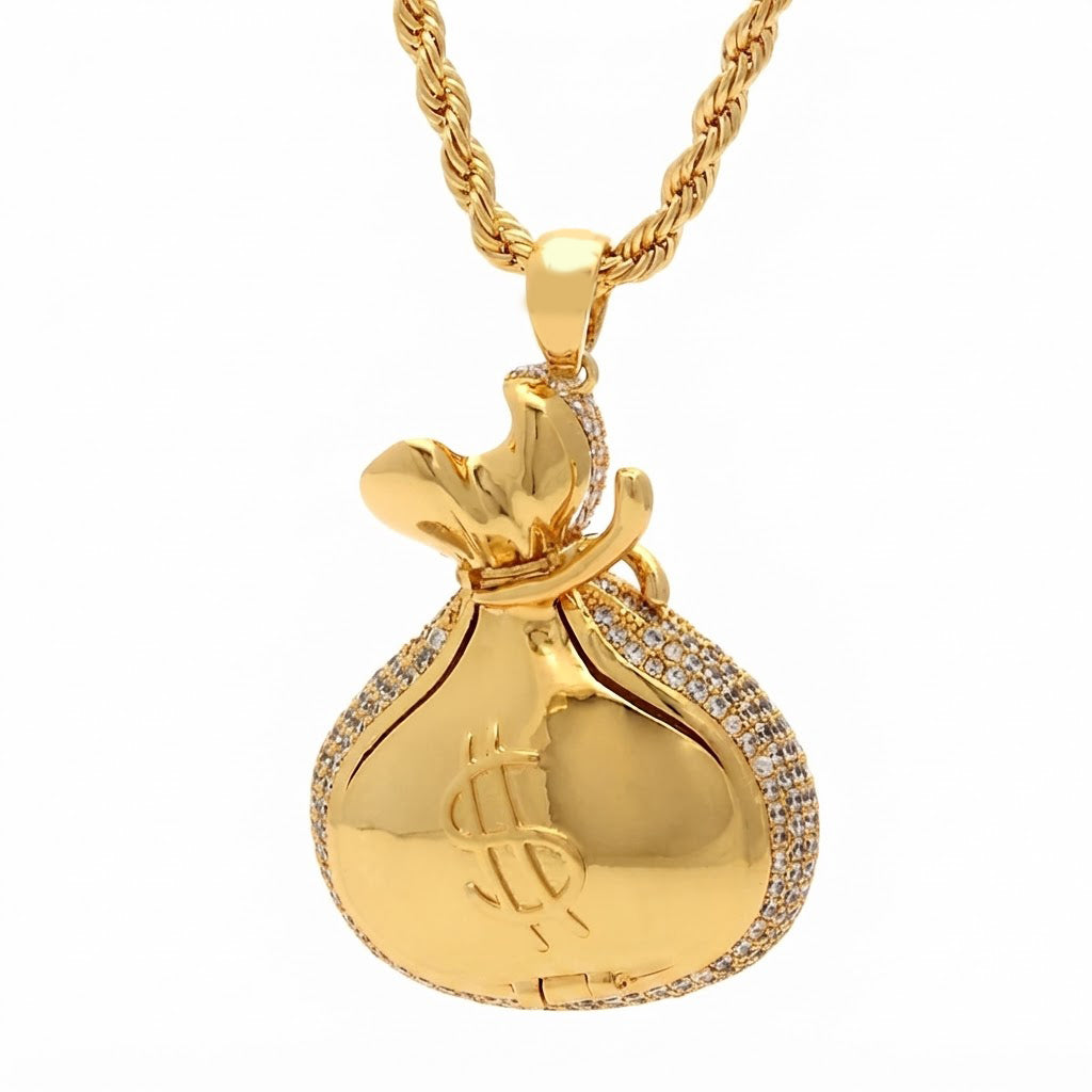 Diamond Money Bag Pendant