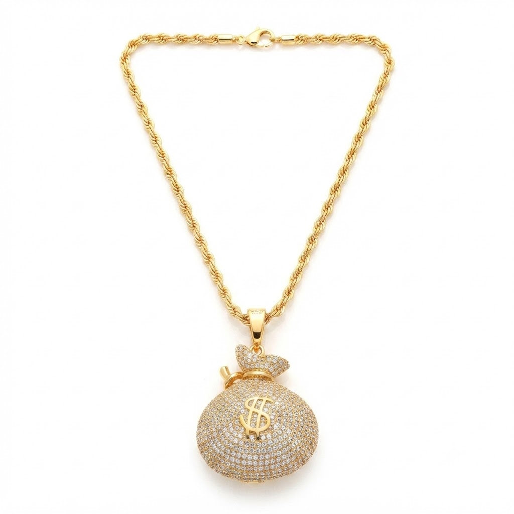 Diamond Money Bag Pendant