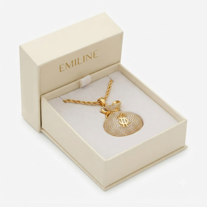 Diamond Money Bag Pendant