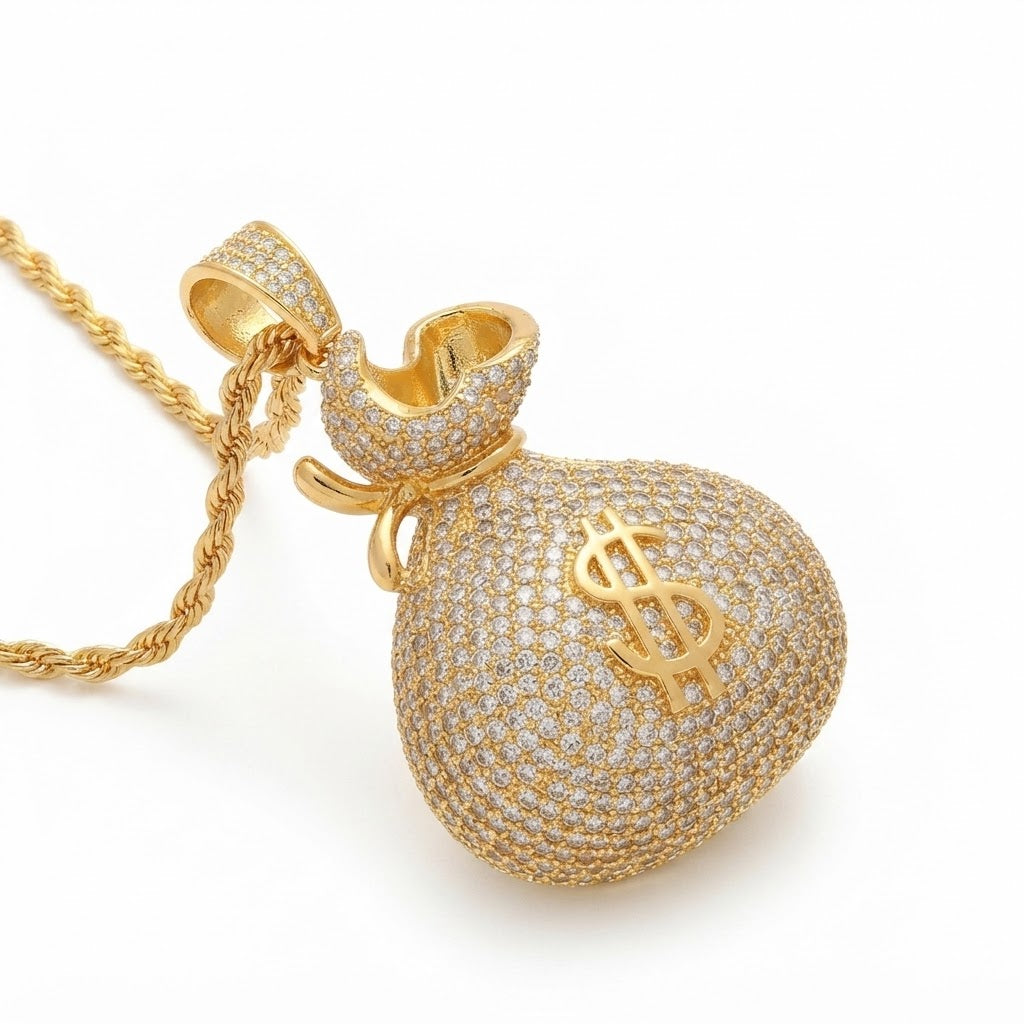 Diamond Money Bag Pendant