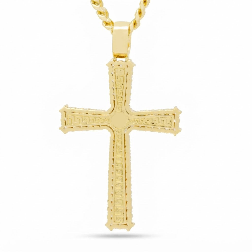 Cross Diamond Pendant in 925 Sterling Silver