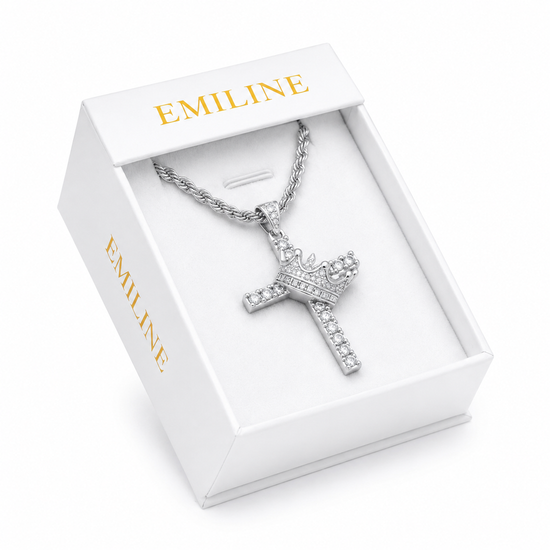 Crown Cross Diamond Pendant