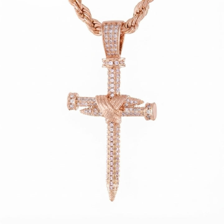 Crown Sword Cross Pendant