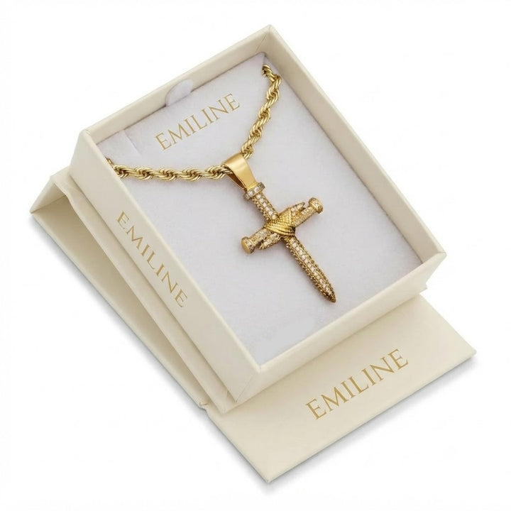 Crown Sword Cross Pendant