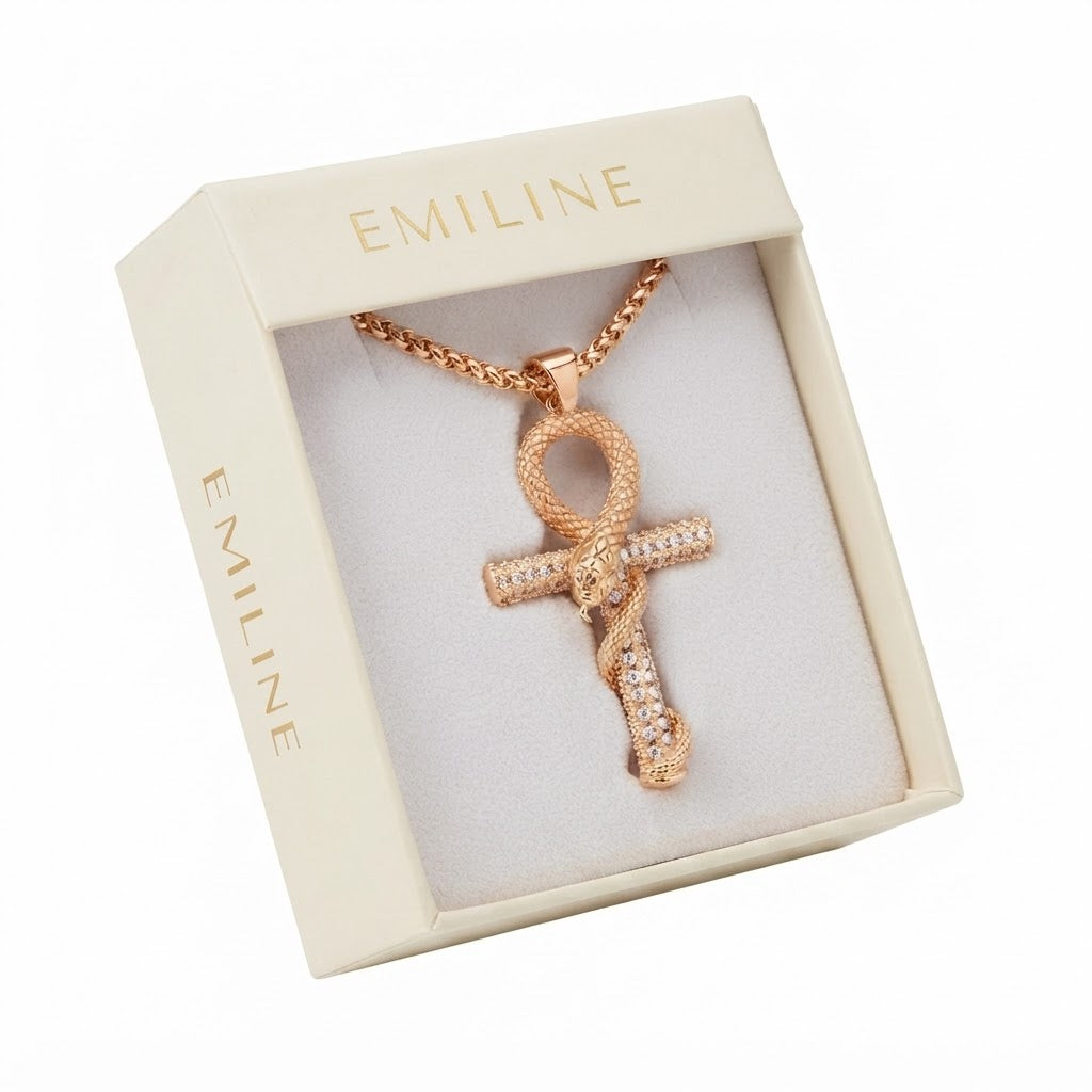Serpent Cross Statement Pendant
