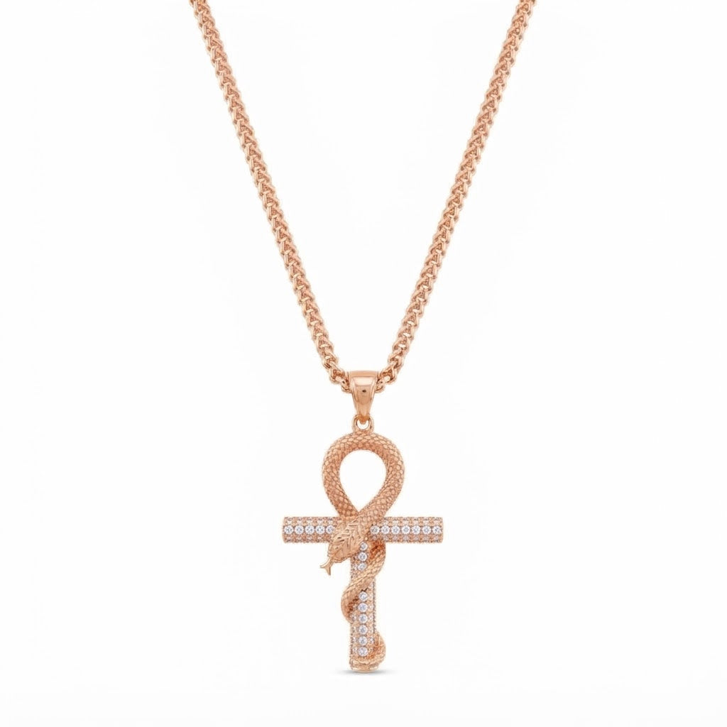 Serpent Cross Statement Pendant