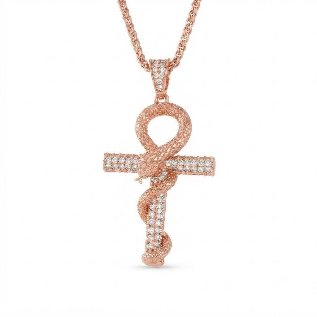 Serpent Cross Statement Pendant