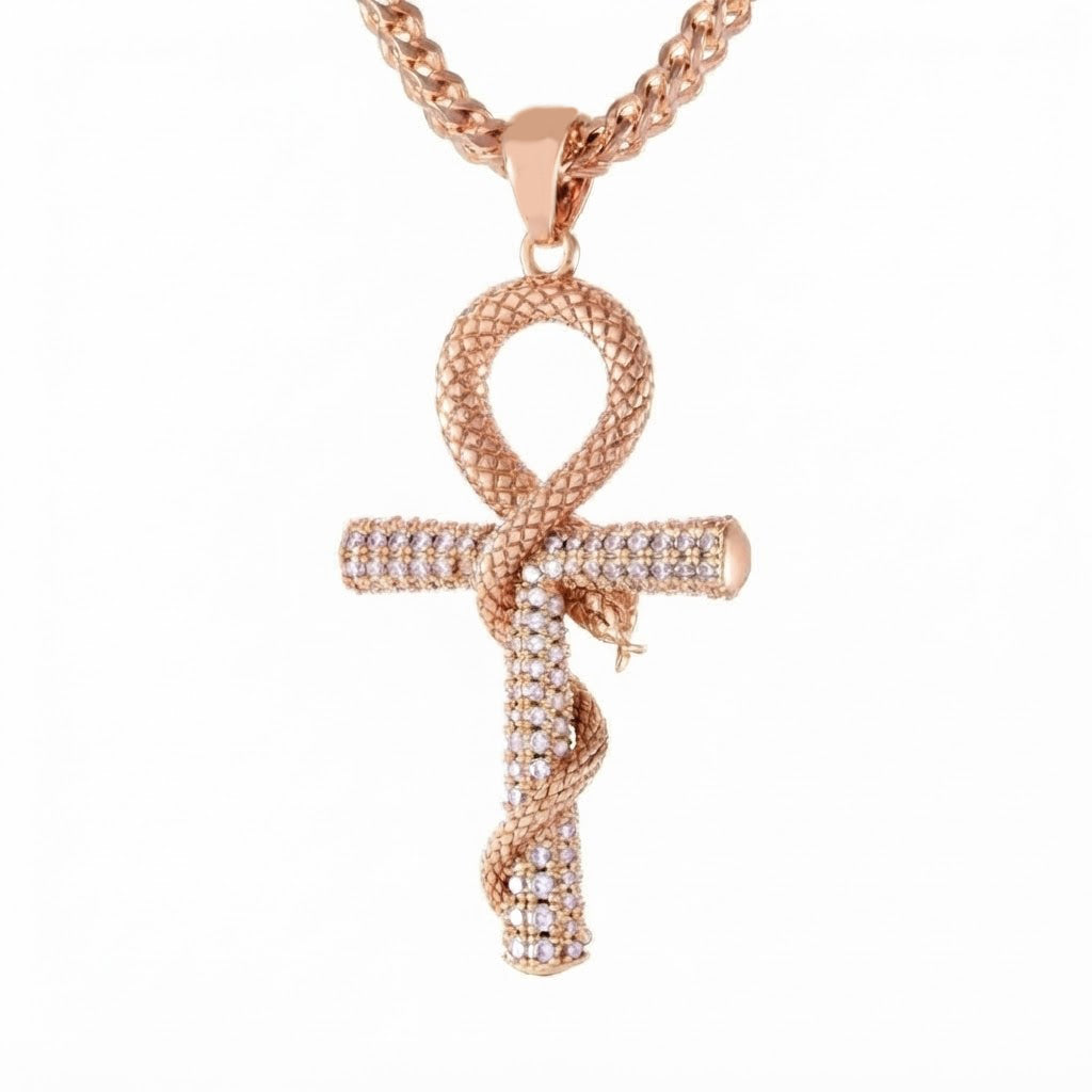 Serpent Cross Statement Pendant
