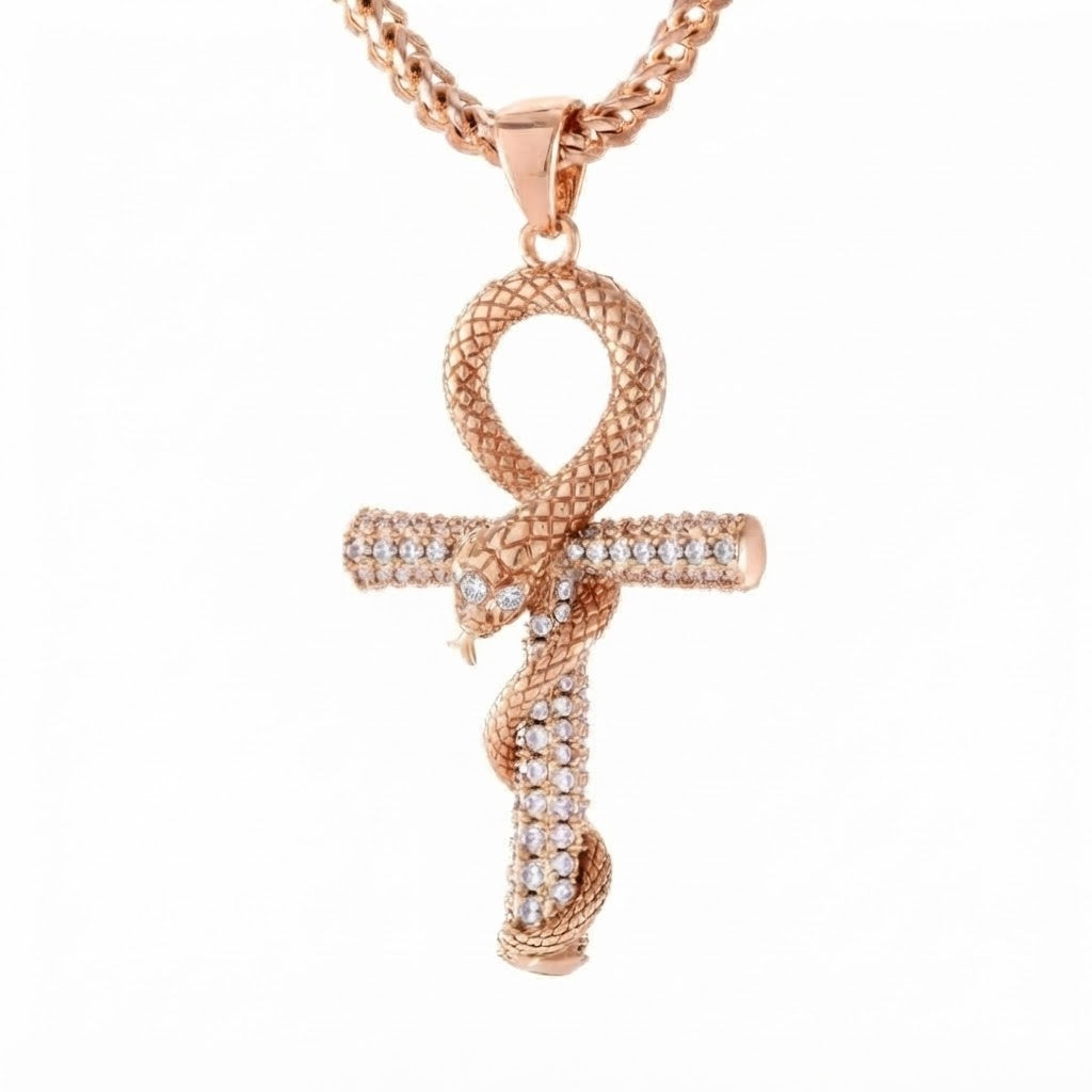 Serpent Cross Statement Pendant