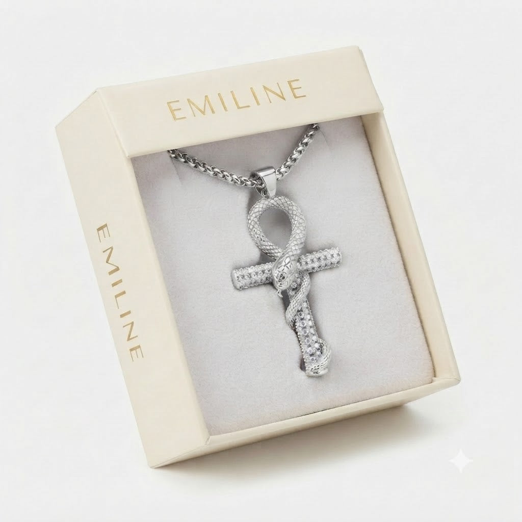 Serpent Cross Statement Pendant