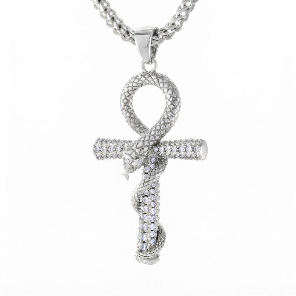 Serpent Cross Statement Pendant