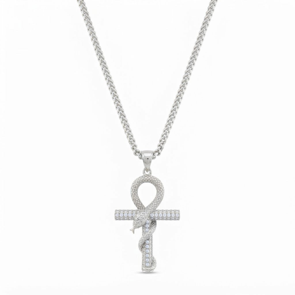 Serpent Cross Statement Pendant