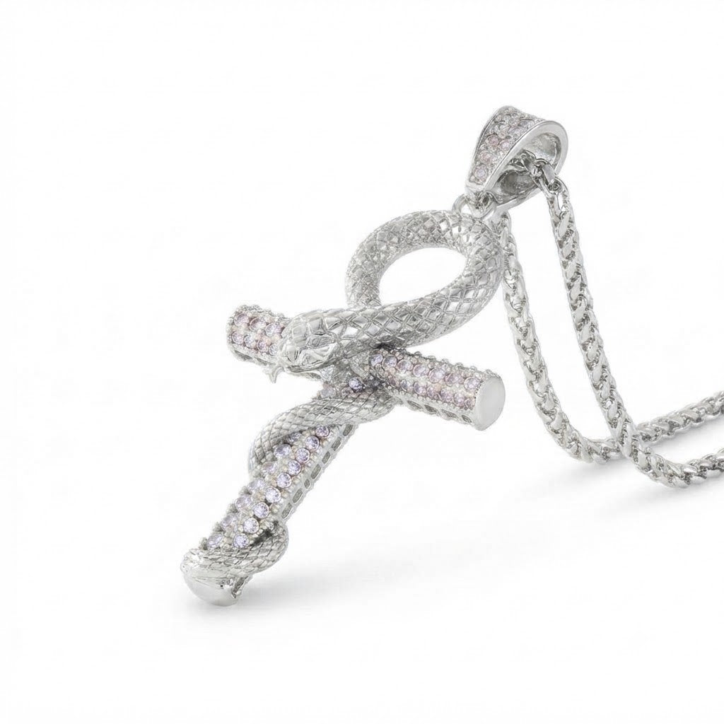 Serpent Cross Statement Pendant