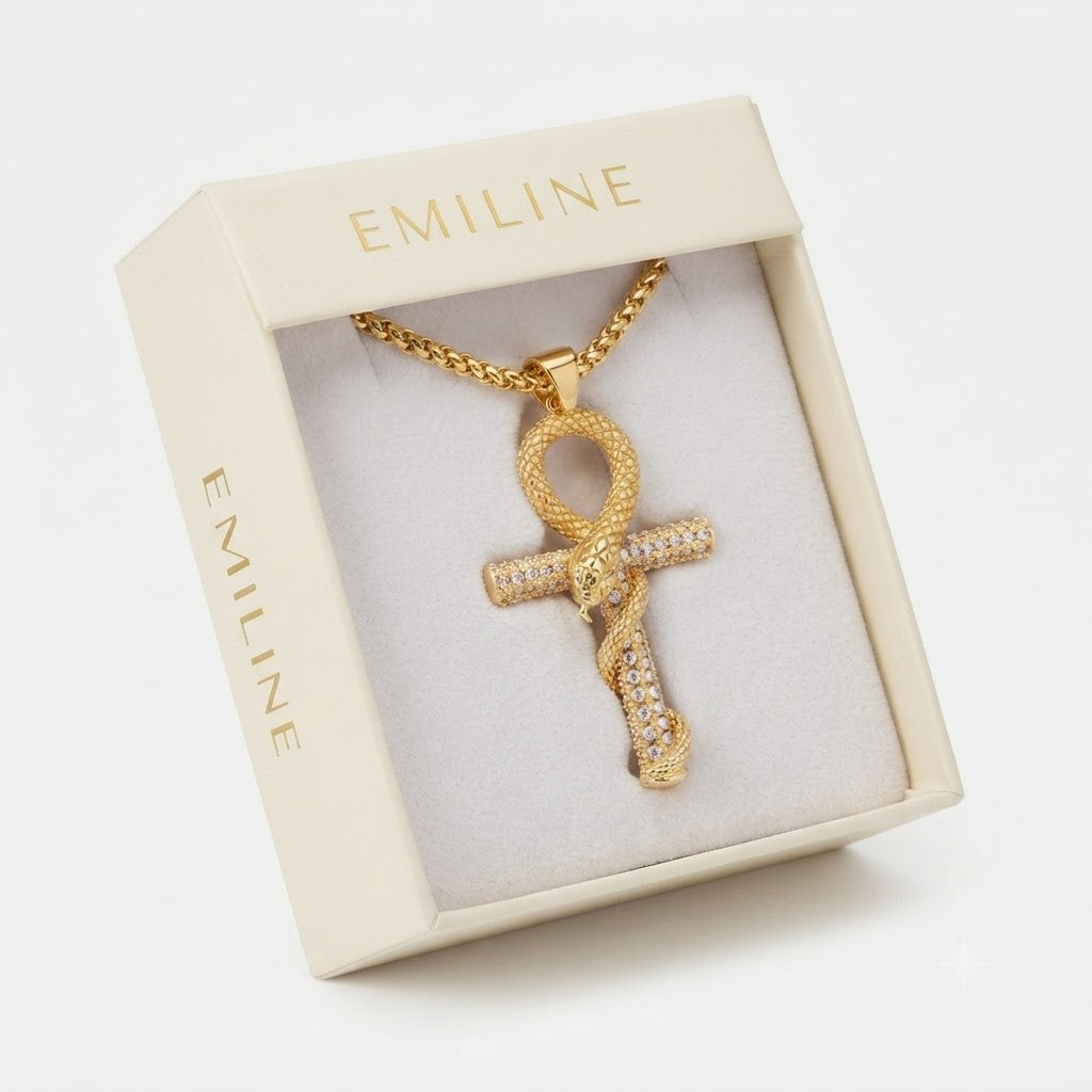 Serpent Cross Statement Pendant