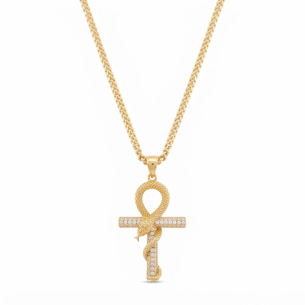 Serpent Cross Statement Pendant