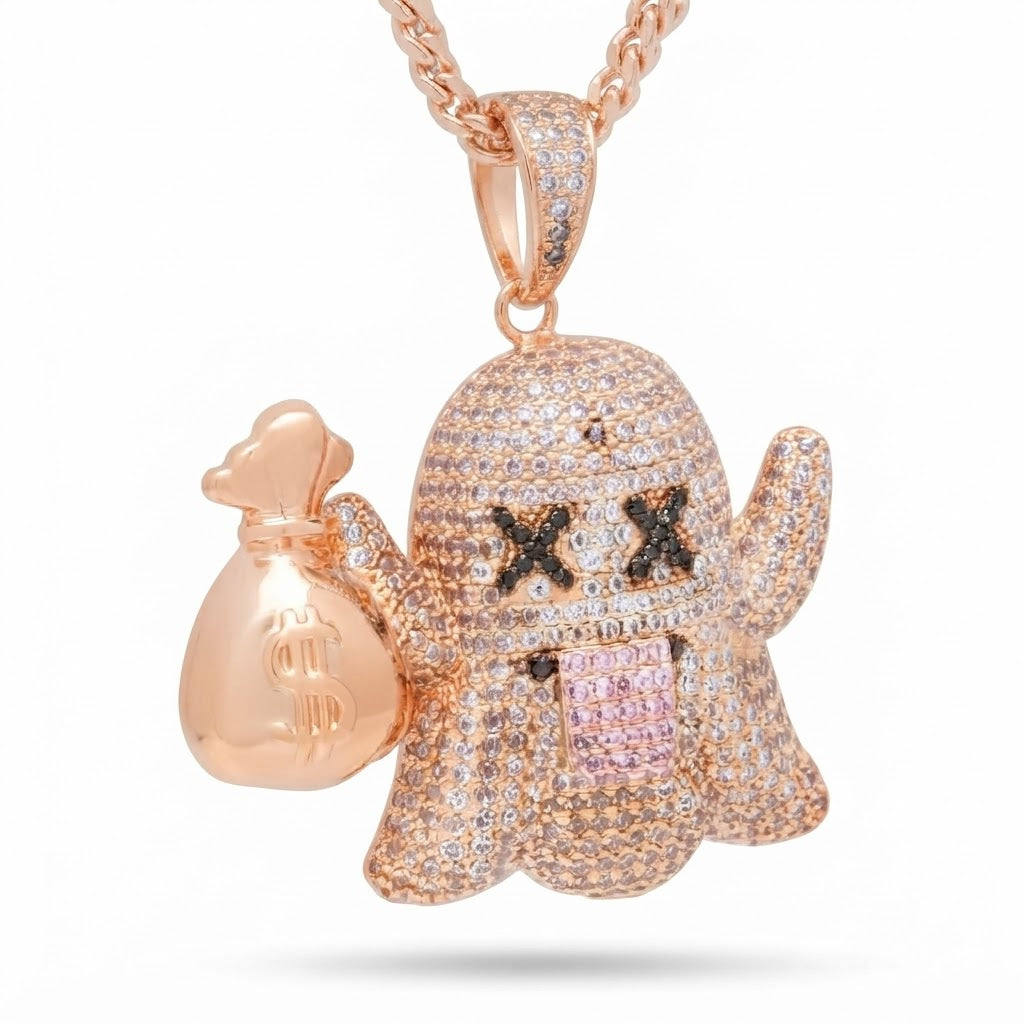 Iced-Out Money Bag Pendant