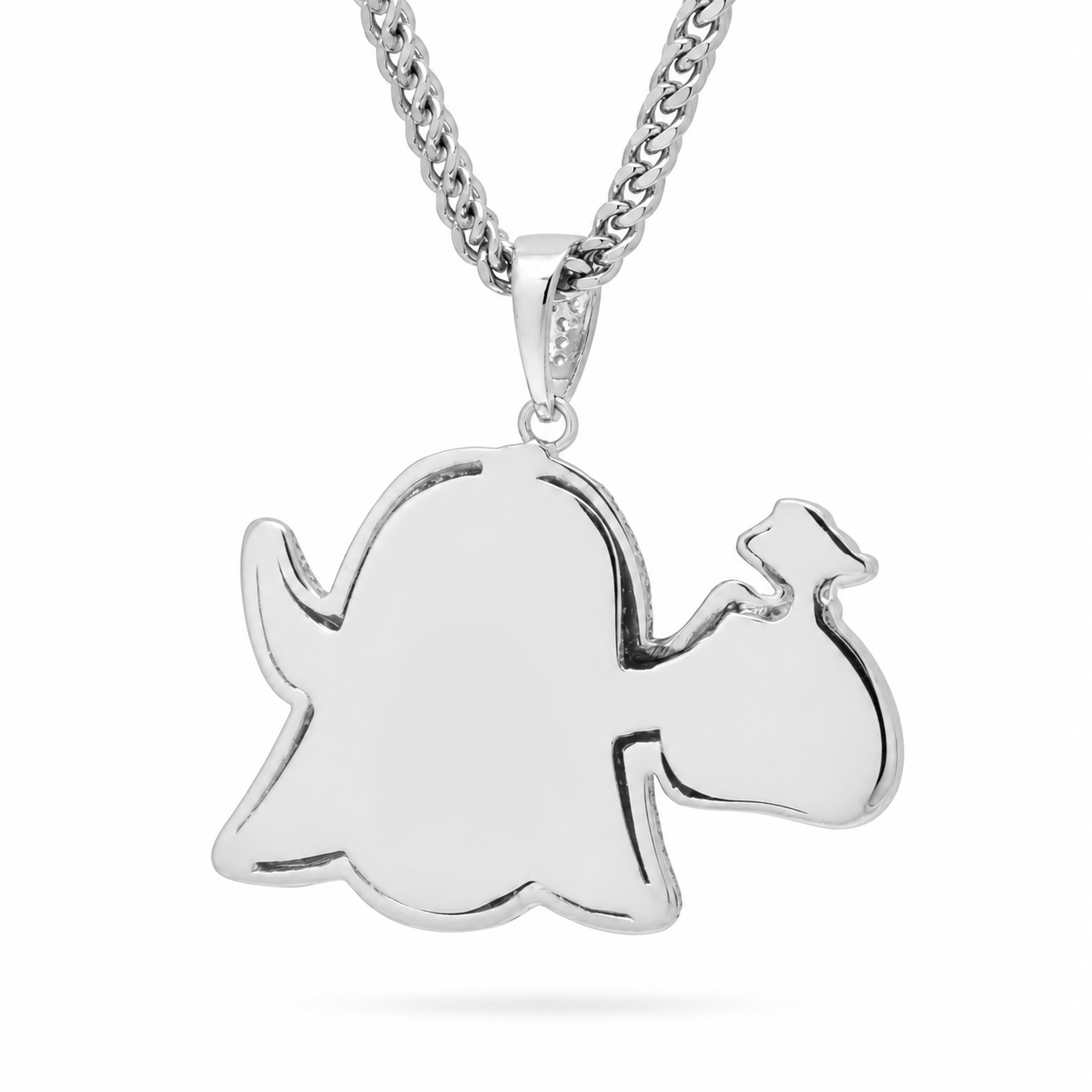 Iced-Out Money Bag Pendant