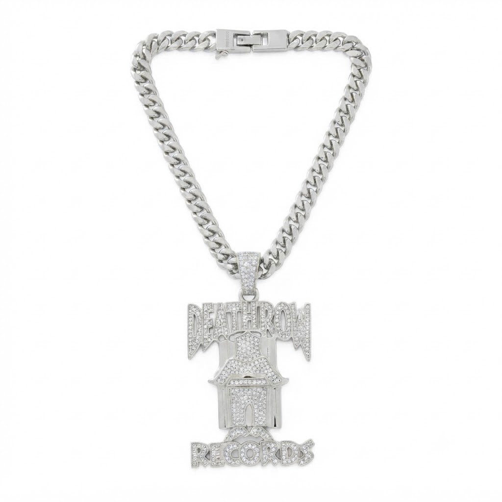 Detroit Records Name Diamond Pendant