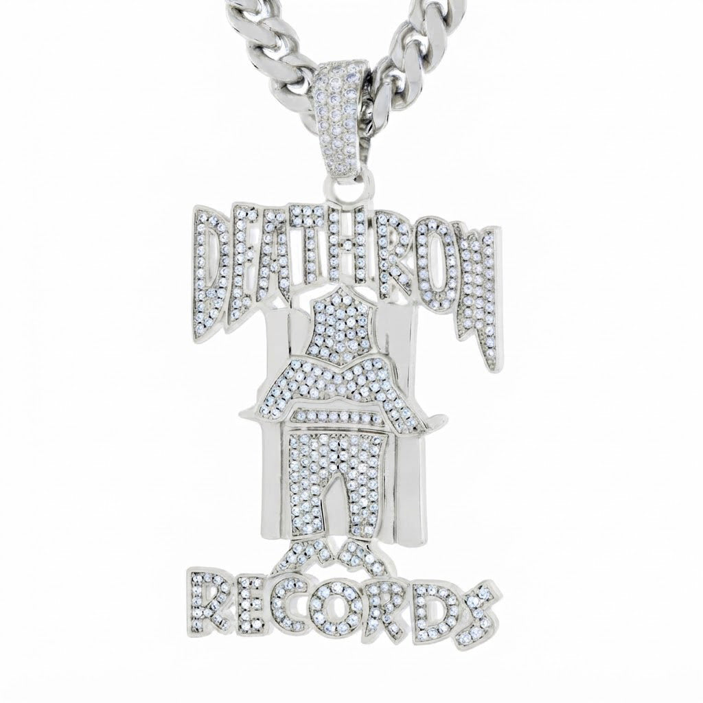 Detroit Records Name Diamond Pendant