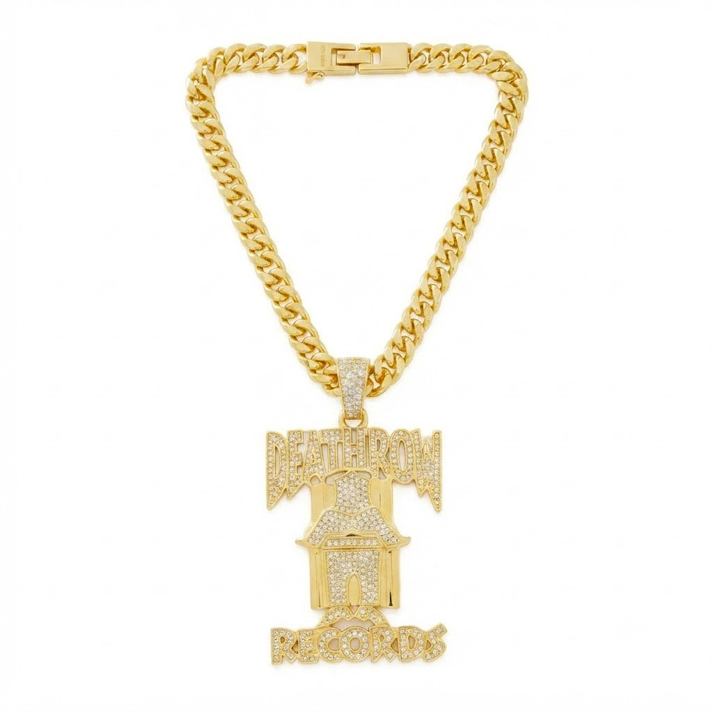 Detroit Records Name Diamond Pendant