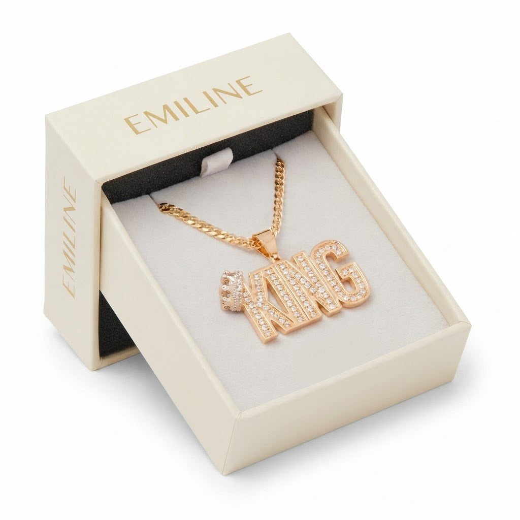 Crowned King Name Pendant