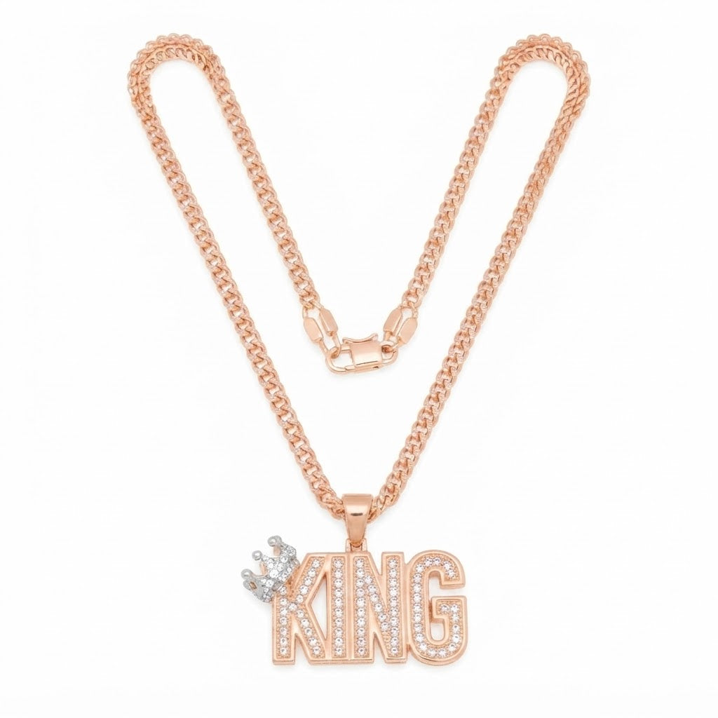 Crowned King Name Pendant