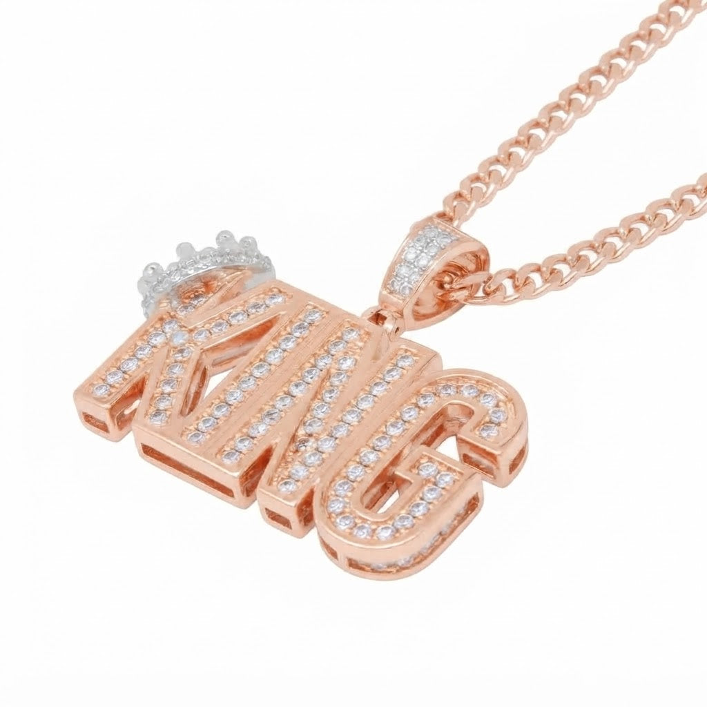 Crowned King Name Pendant