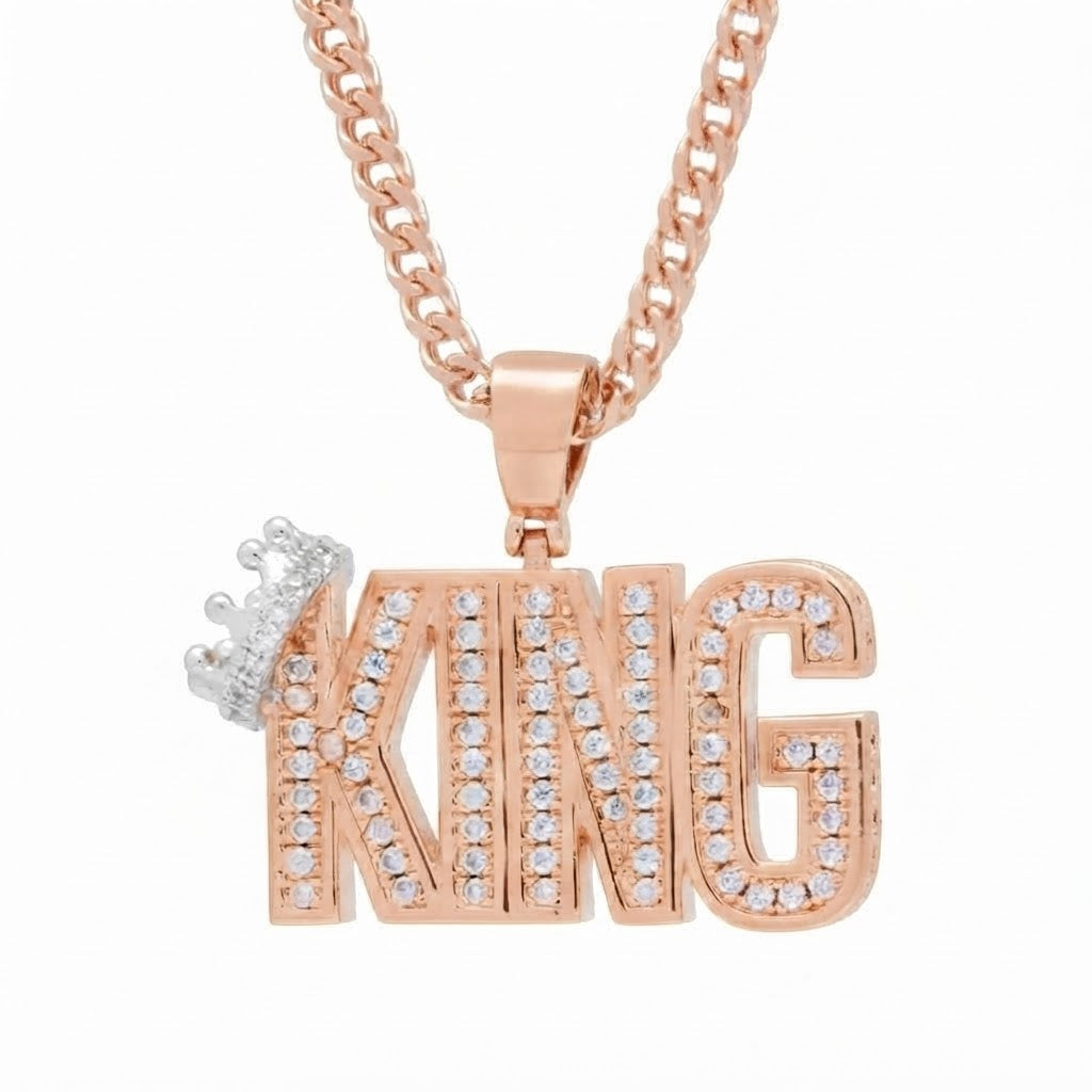 Crowned King Name Pendant