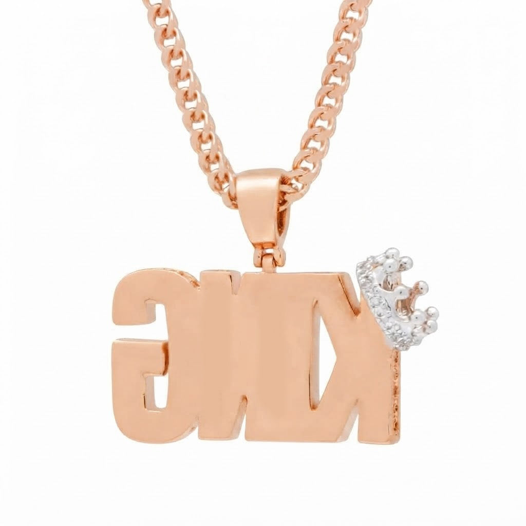 Crowned King Name Pendant