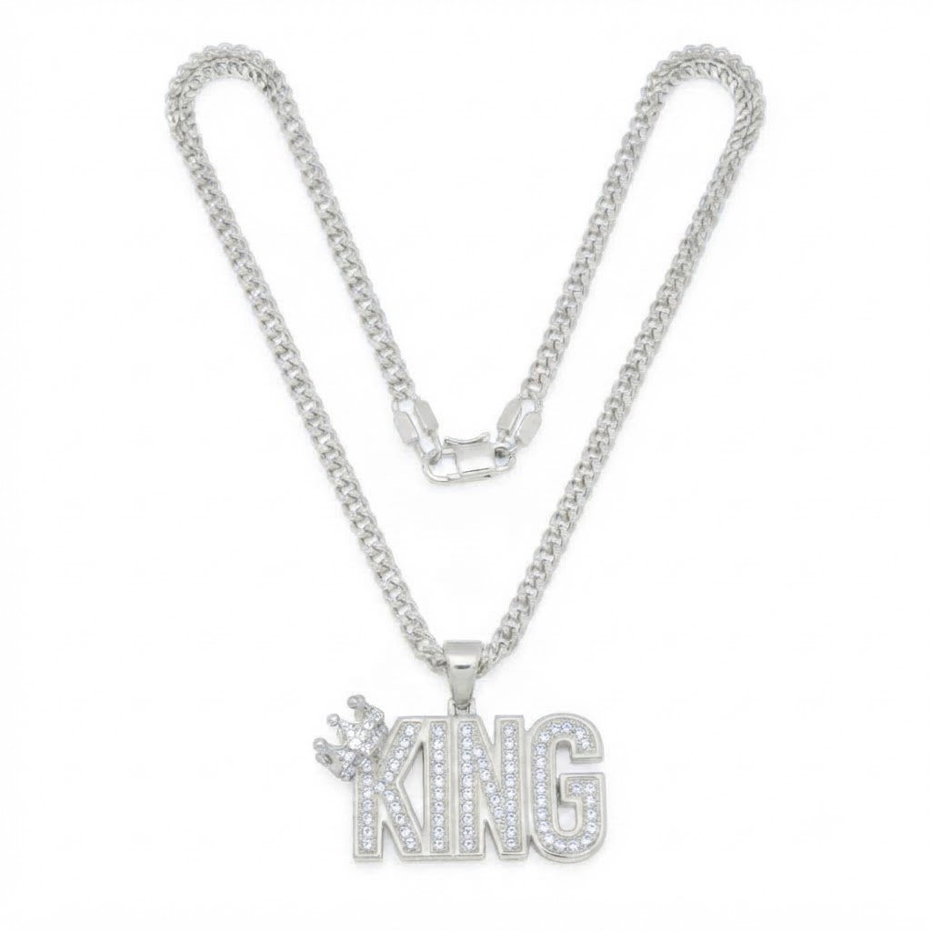Crowned King Name Pendant