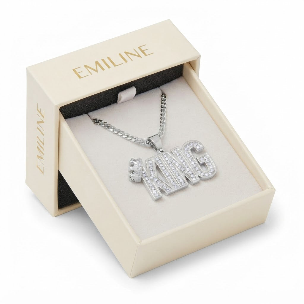 Crowned King Name Pendant