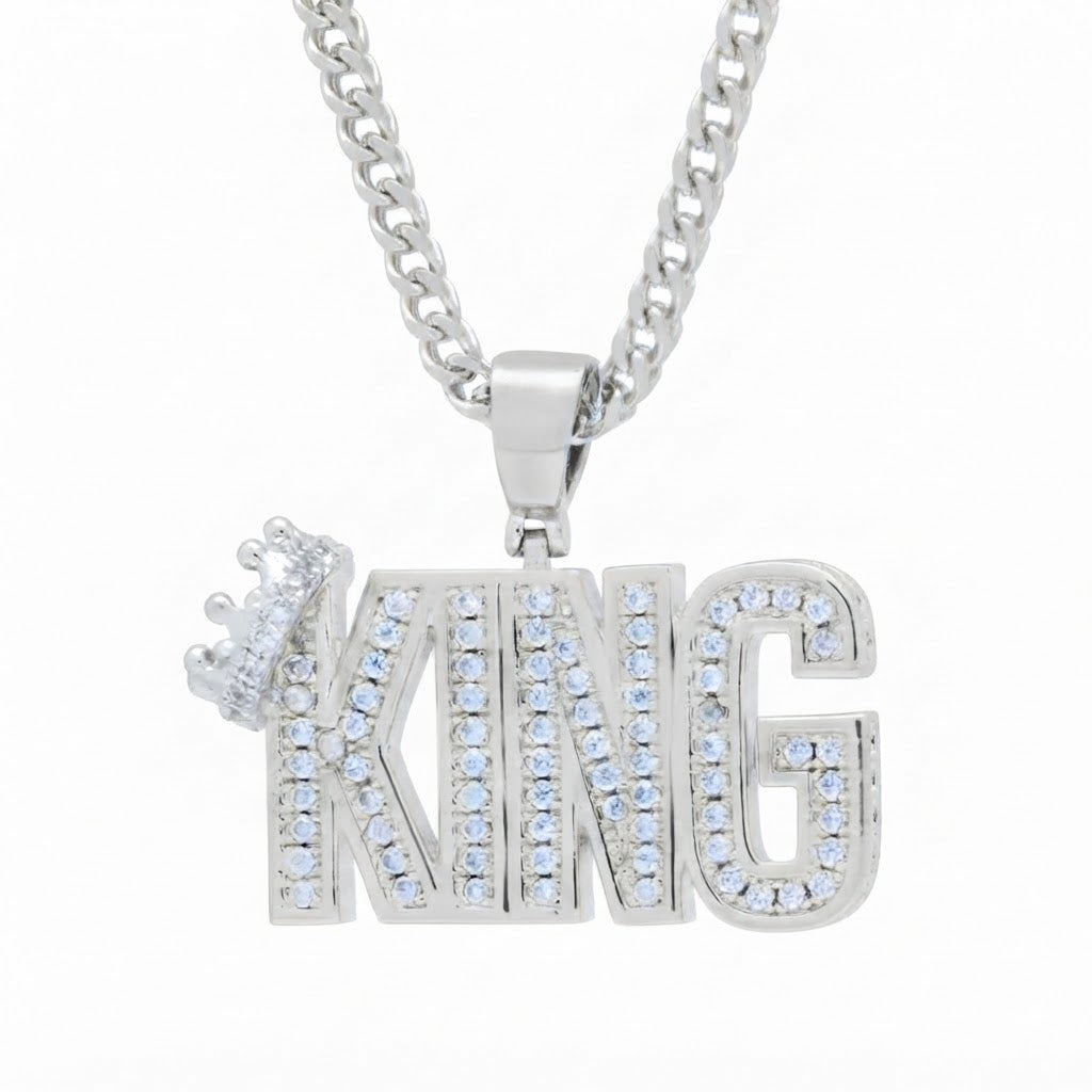 Crowned King Name Pendant