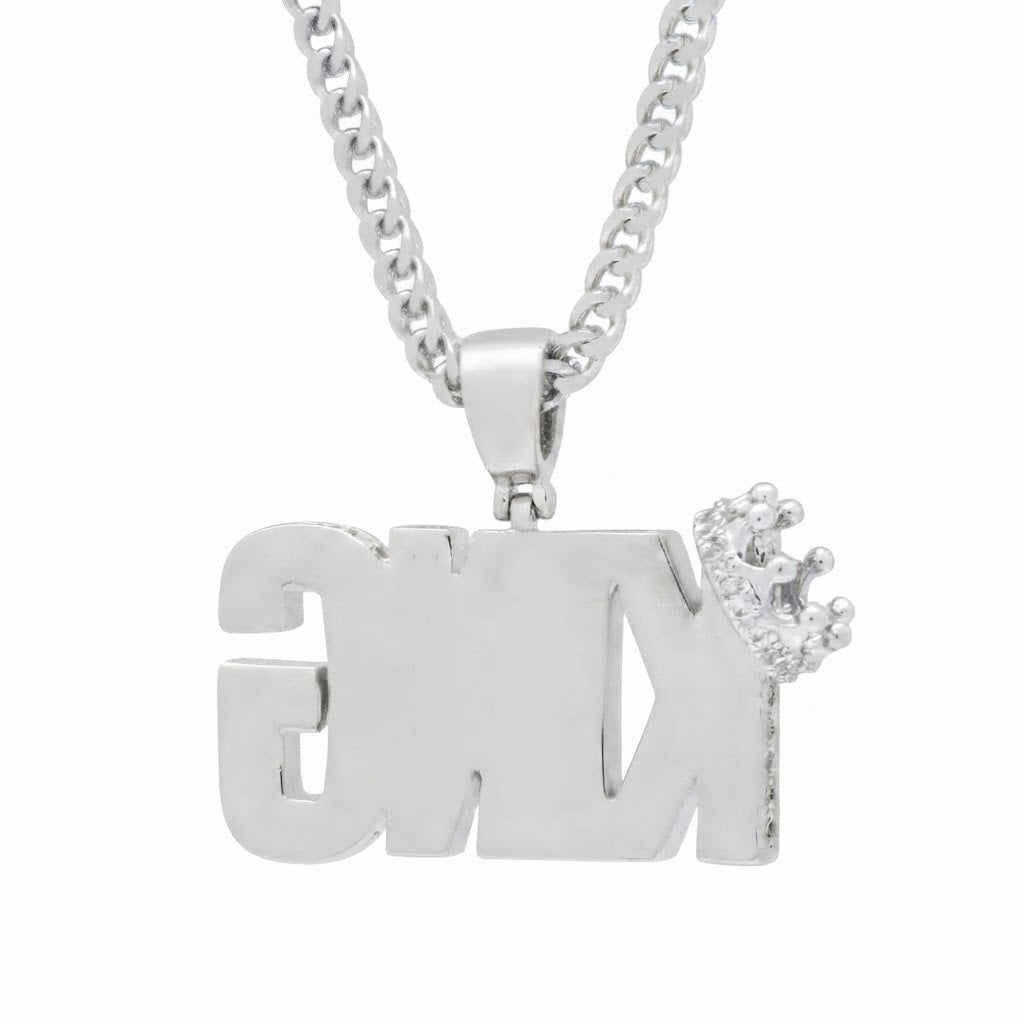 Crowned King Name Pendant