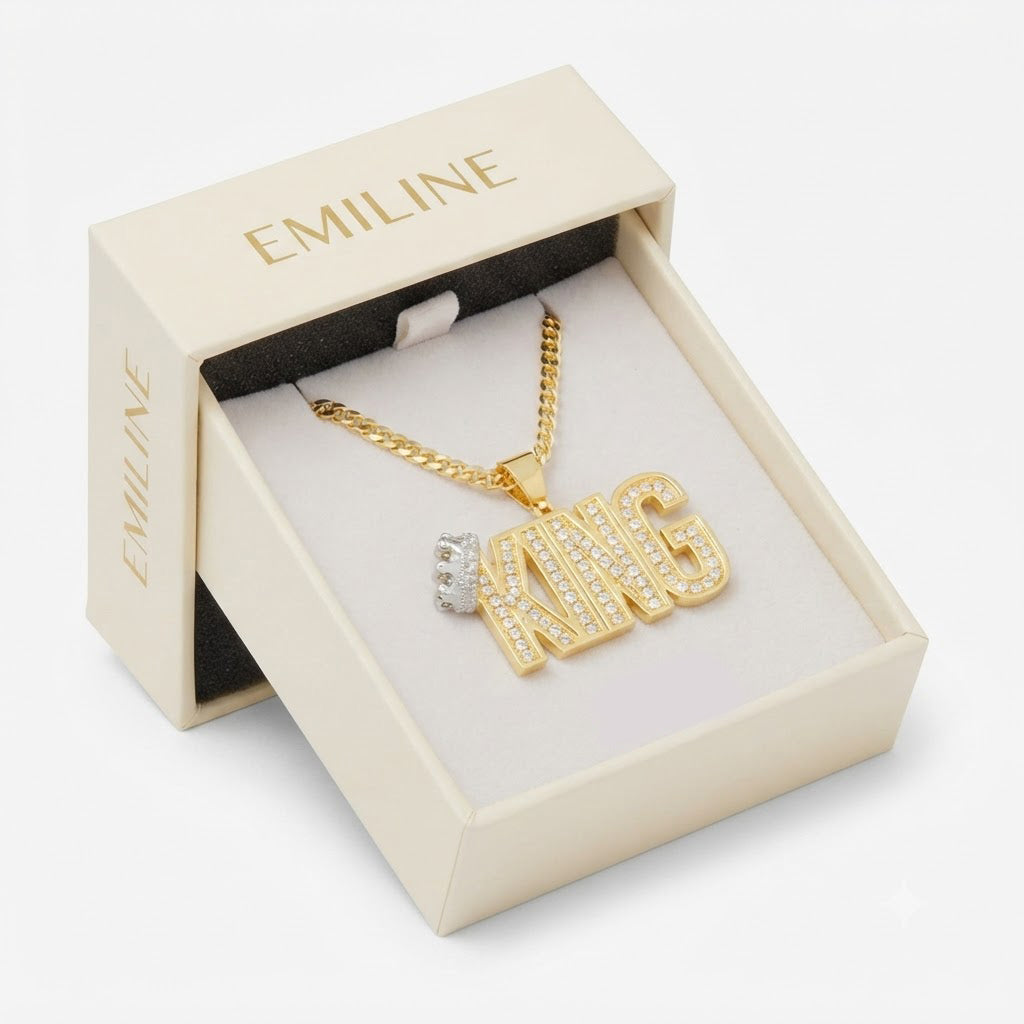 Crowned King Name Pendant