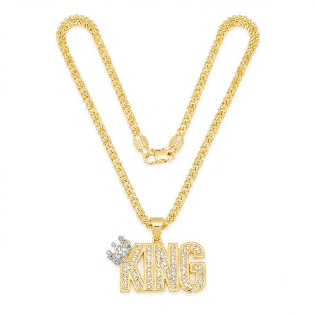 Crowned King Name Pendant