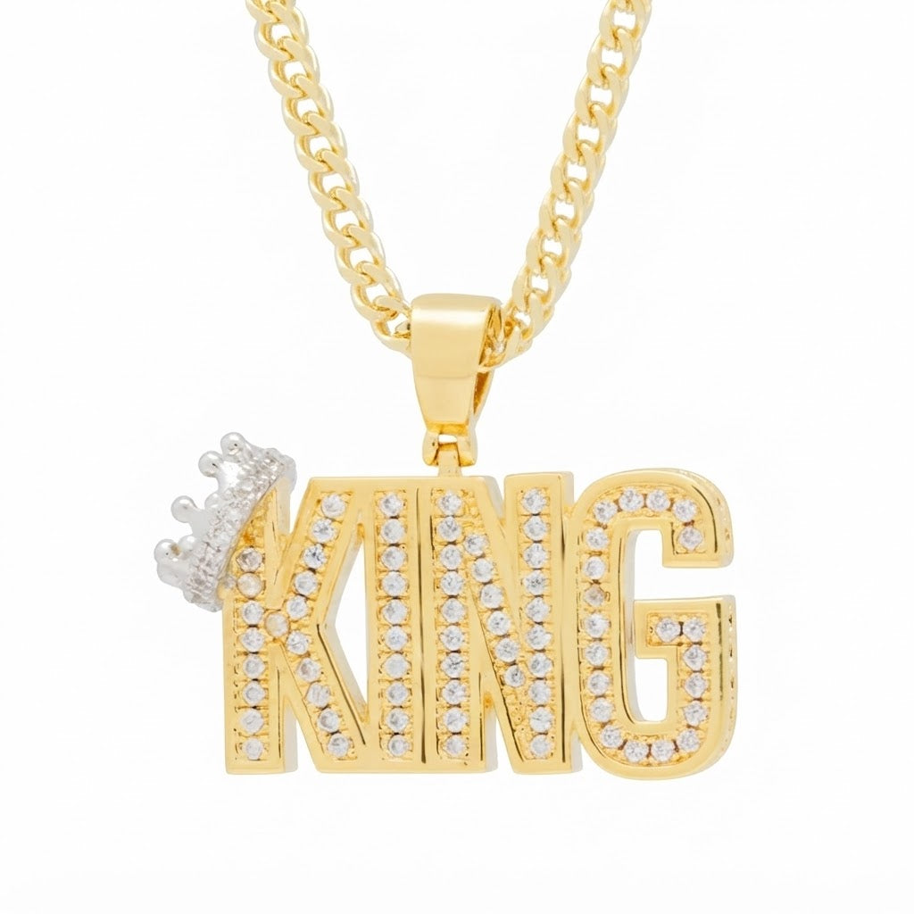 Crowned King Name Pendant