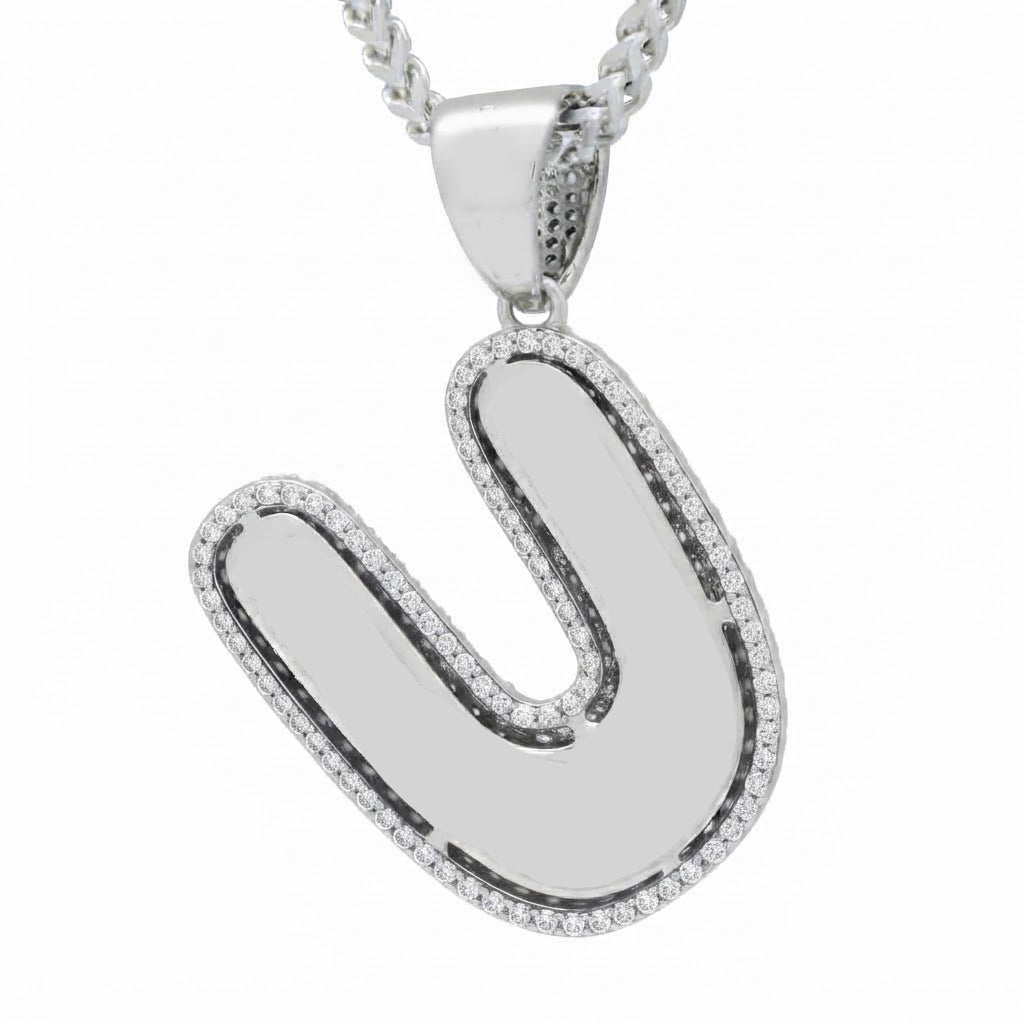 Iced Out U Shape Diamond Pendant