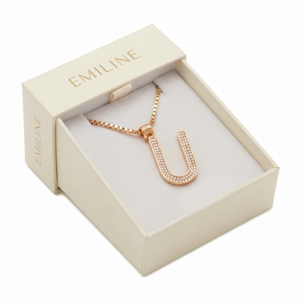 Iced U-Hoop Diamond Pendant