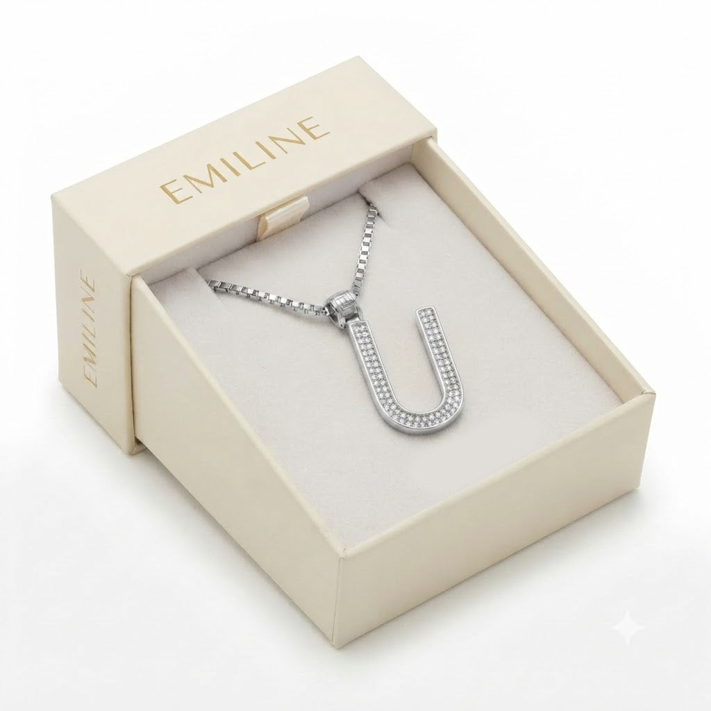 Iced U-Hoop Diamond Pendant