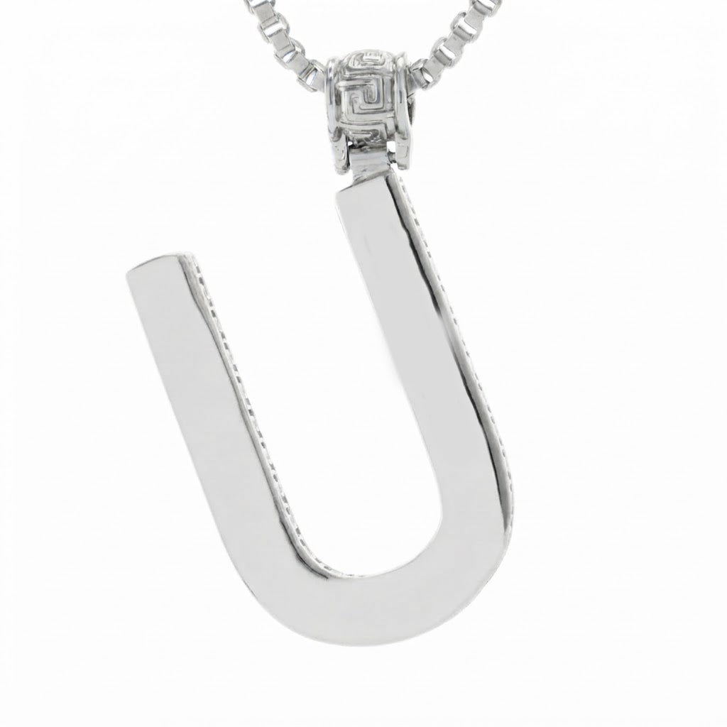 Iced U-Hoop Diamond Pendant