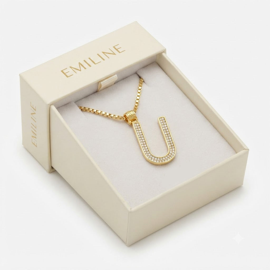Iced U-Hoop Diamond Pendant