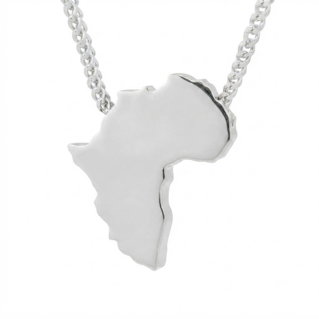 Iced America Map Diamond Pendant