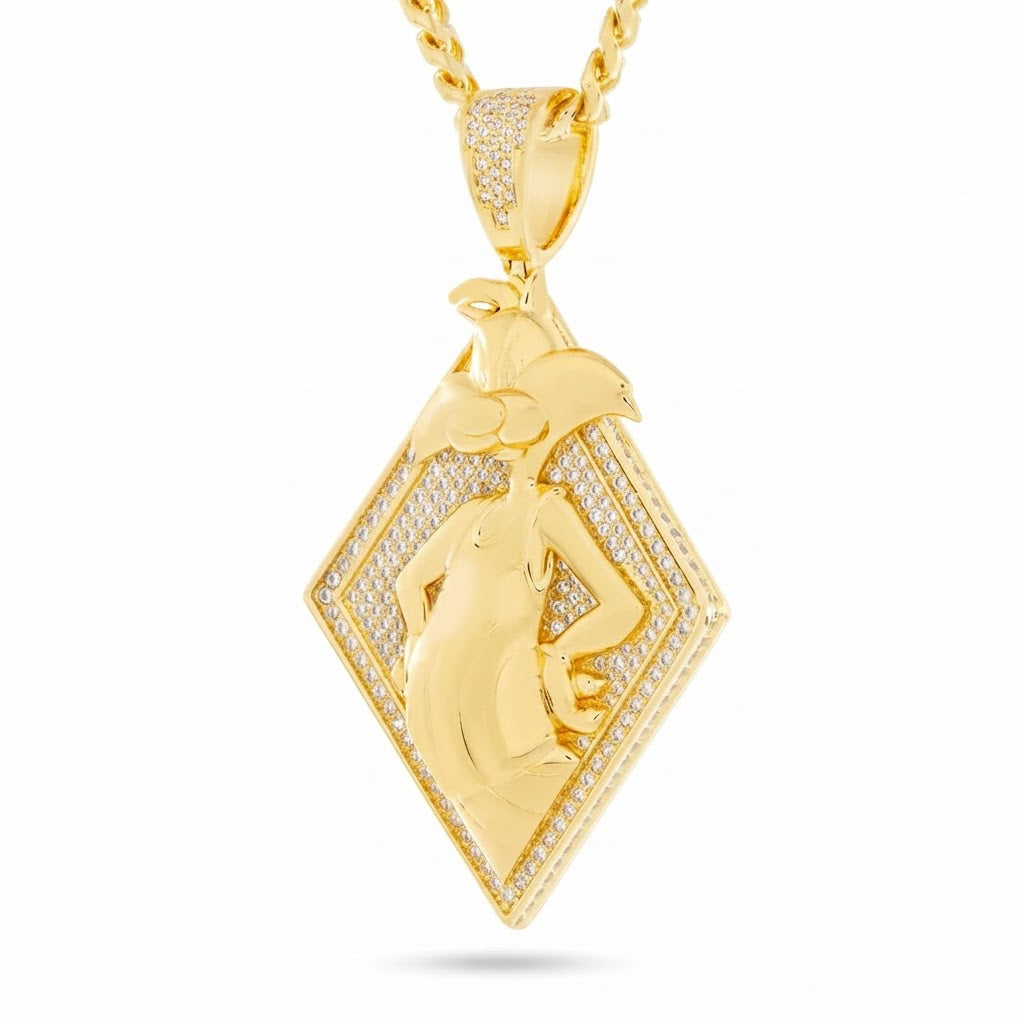 Bunny Girl Card Pendant