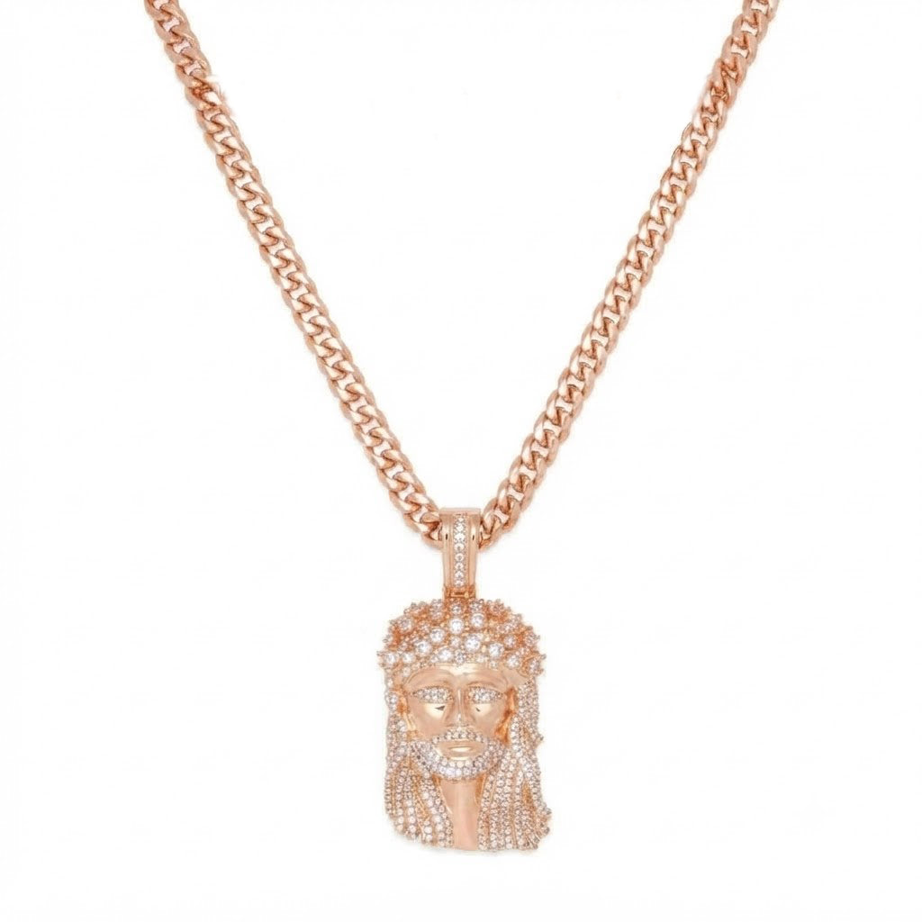 Iced Jesus Christ Face Pendant