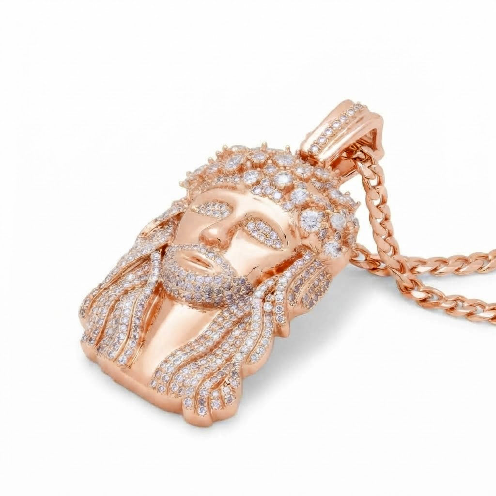 Iced Jesus Christ Face Pendant