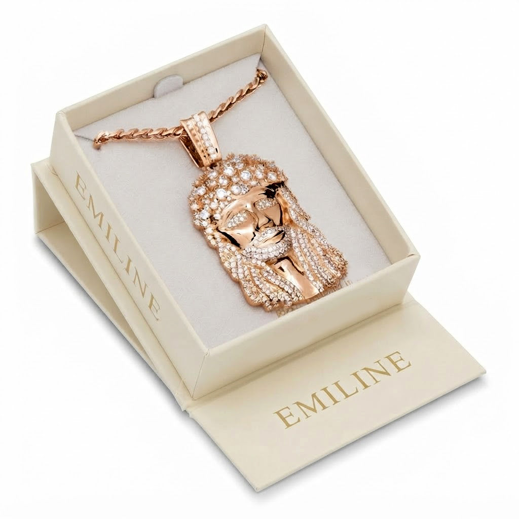 Iced Jesus Christ Face Pendant