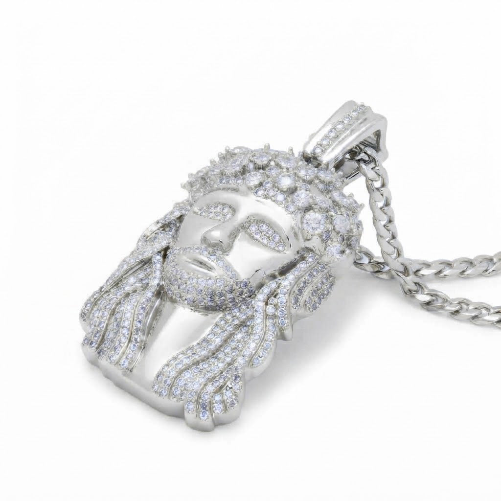 Iced Jesus Christ Face Pendant