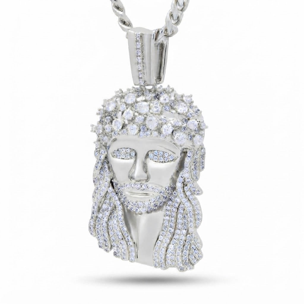 Iced Jesus Christ Face Pendant
