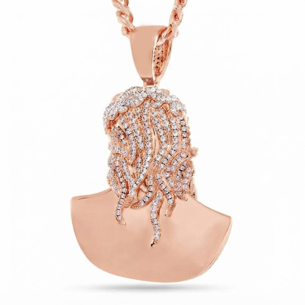 Iced Out Bearded King Bust Pendant