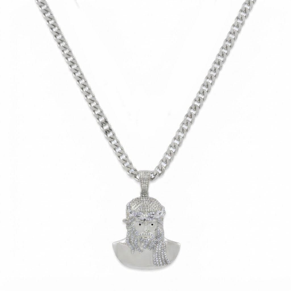 Iced Out Bearded King Bust Pendant